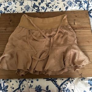 Y2K Bebe 100% silk Mini Tied Web Skirt Small NWT
